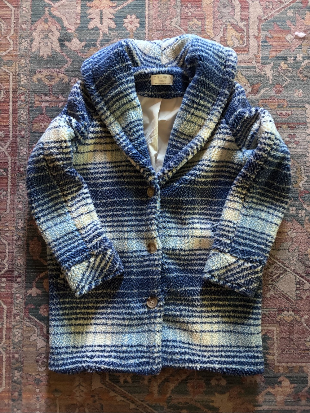 Z Supply Hastings Sherpa Plaid Coat